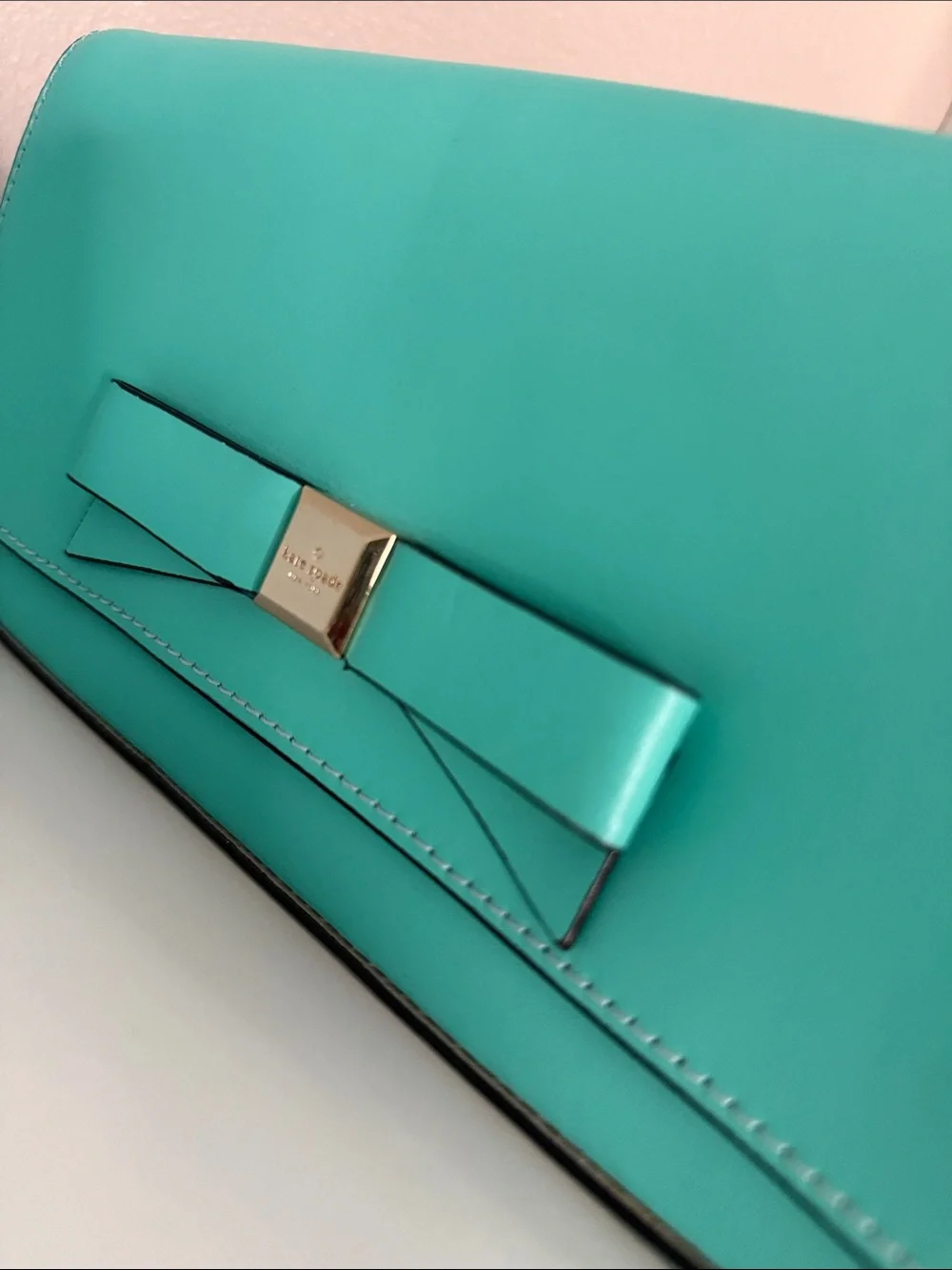 Kate Spade Montford Park Smooth Leather Keira Clutch, Giverny Blue